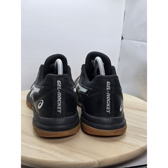 Asics Gel Rocket 9 Wmn's Sz 10 Black Indoor Court Sneakers Volleyball Pickleball - Picture 5 of 8